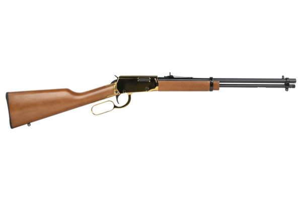 Rossi Rio Bravo 22LR Lever-Action Rifle with Gold Receiver and Hardwood Stock